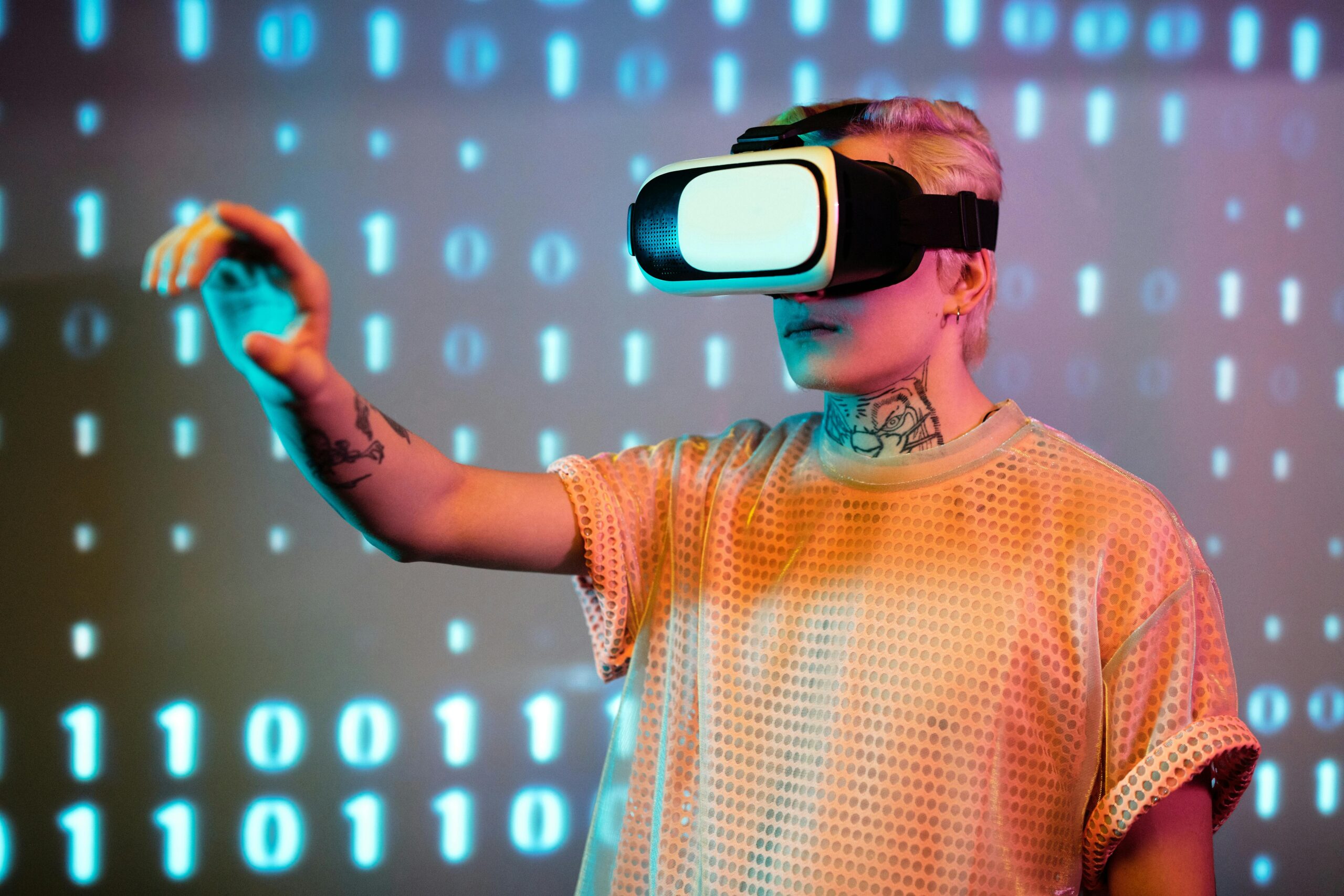 Kostenloses Stock Foto zu 3d-visualisierung, augmented reality, binärcode