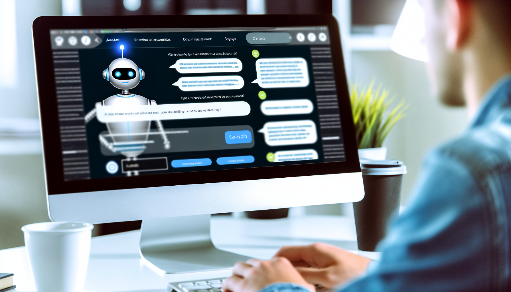 Eine leistungsstarke Chatbot-Oberfläche, die mit Website-Besuchern interagiert, Anfragen beantwortet und bei Kaufentscheidungen hilft.